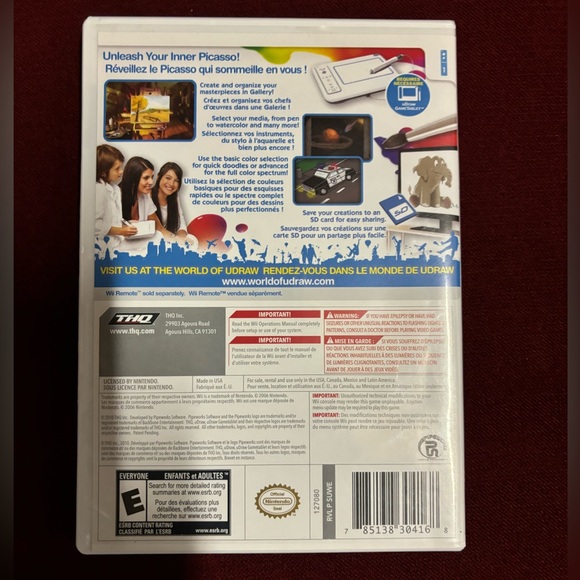 Udraw Studio Nintendo Wii USED Comes with Udraw tablet - Picture 4 of 6